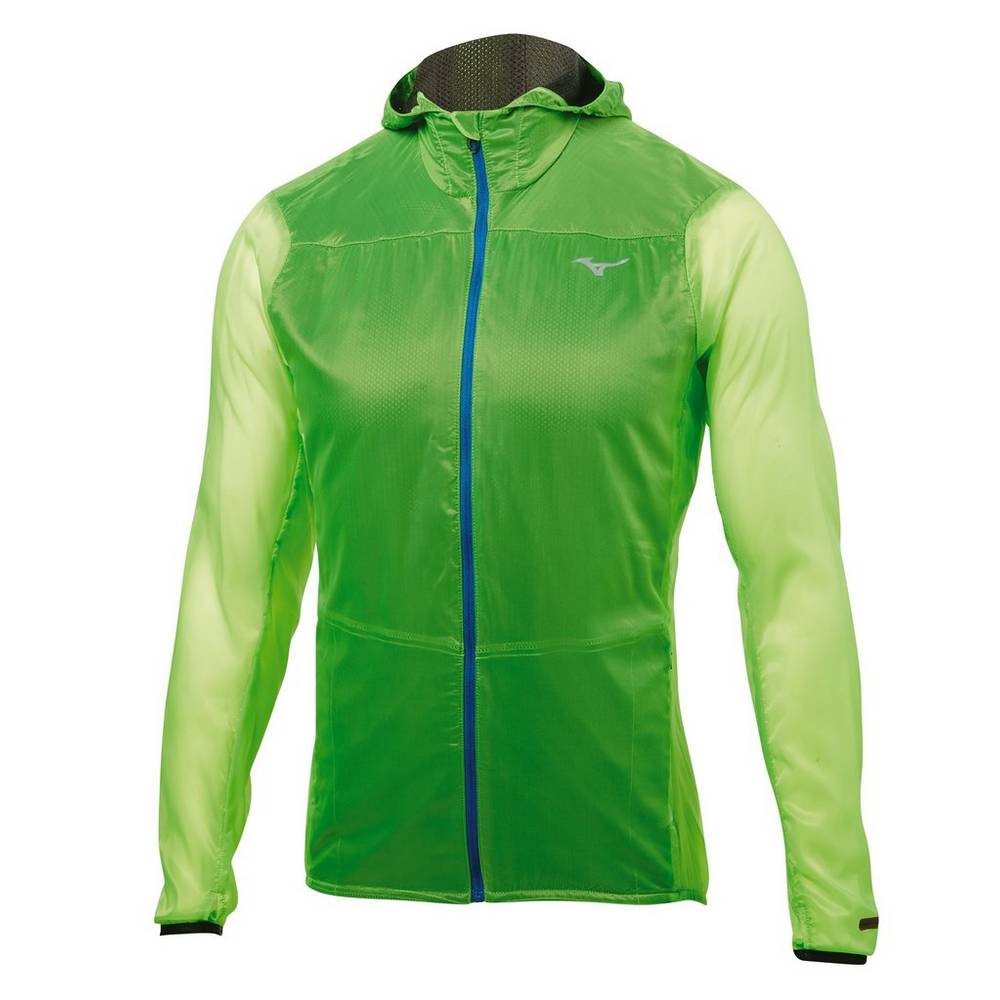 Panske Bundy Mizuno Breath Thermo Hoody Zelene Vypredaj GKDQ08936